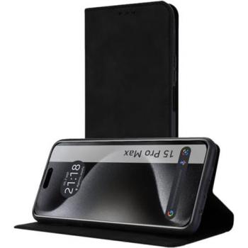 Funda Polipiel con Tarjetero Compatible con iPhone 15 Pro Max (6.7) Color Negra