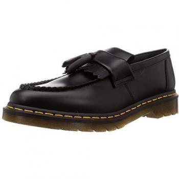 Dr. Martens Black Leather Adrian Loafers, Size 43 Unisex