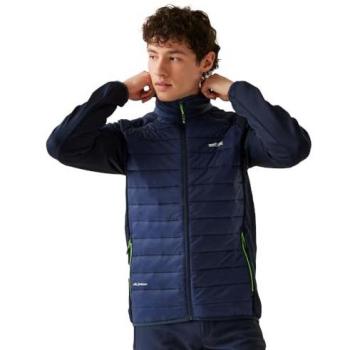 Regatta Men's Clumber IV Hybrid Jacket - Water-Repellent, Navy Green Flash