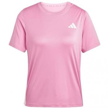 Camiseta de Entrenamiento Essentials 3 Rayas para Mujer Rosa Fusión/Blanco XS
