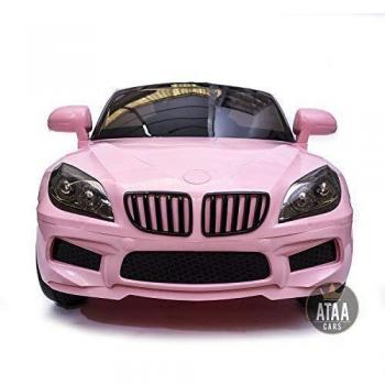ATAA X5 Berlina 12v Style Mando Remoto - Rosa - Coche eléctrico para niño y niña de Color Rosa, batería de 12v et Mando para Padres