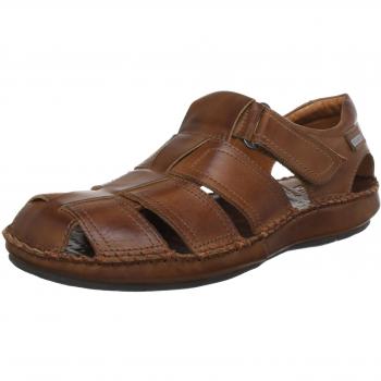Pikolinos Tarifa 06J-5433 Men's Flat Velcro Closure Sandals in Cuero, Calfskin Leather, Fisherman Style