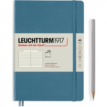 Libreta Leuchtturm1917 A5 Tapa Blanda Rayas Stone Blue