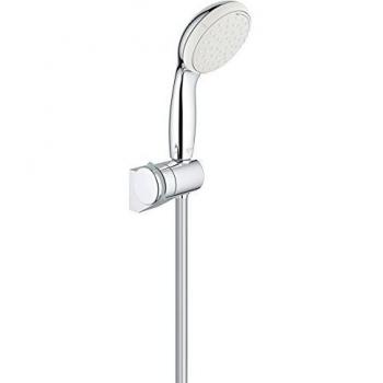 Grohe Tempesta 100 - Conjunto de ducha con soporte, teleducha 2 chorros, color cromo