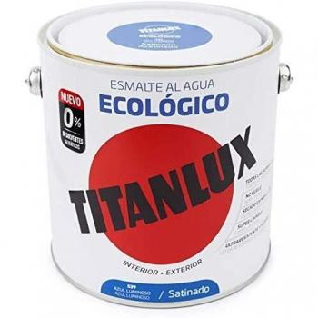 Titanlux Esmalte Al Agua Titanlux Ecológico Satinado 2, 5 L, 539 Azul Luminoso