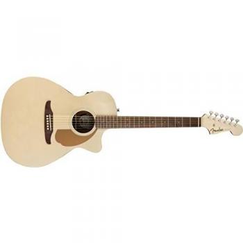 Fender Newporter Player Acoustic-Electric Guitar, Walnut Fingerboard, Champagne