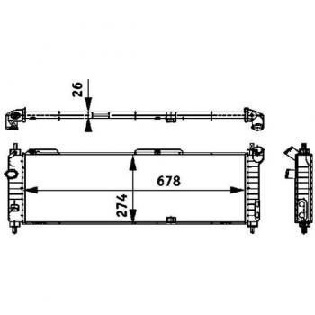 Radiador de motor MAHLE ORIGINAL CR 355 000S para OPEL y VAUXHALL