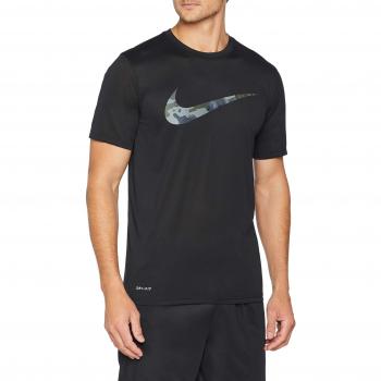 Nike M NK Dry Leg tee Camo SWSH T-Shirt, Hombre, Black/Dark Grey, 2XL