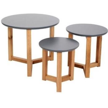 Butik FL70082 auxiliar 3-juego de Knock on wood, colour gris