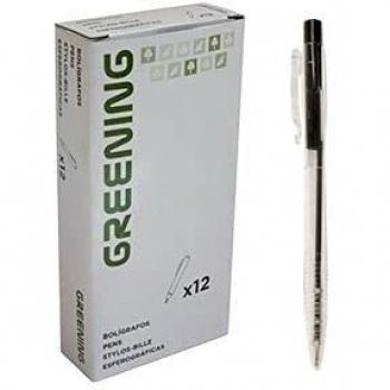 Bolígrafo Retráctil Greening Negro GN03