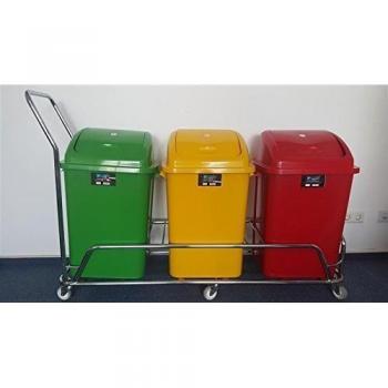 Nova easy cubo de la basura de basura cubo de basura con 3 x 70 litros