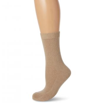 Falke Ladies Camel Cosy Wool and Cashmere Mid-Calf Socks - Brown - Size: Small (2.5-5)