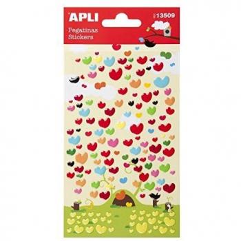 Apli 13509 B Pegatinas Corazón Color, 1H