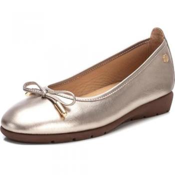 Bailarinas Planas de Piel para Mujer Carmela - Modelo 161985 en Color Bronce y Oro, Talla 37, Estilo Casual y Clásico