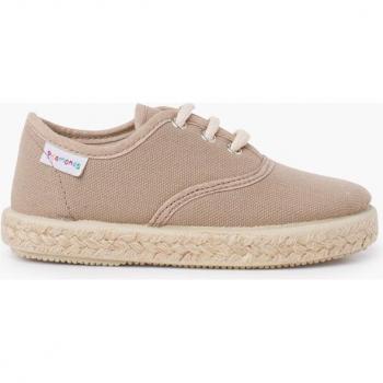 Zapatillas de lona para niños con suela alpargata y cordones