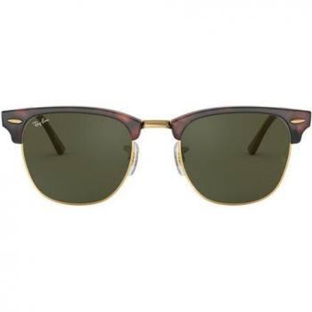 Ray-Ban RB3016 W0366 Clubmaster Sunglasses, Tortoiseshell, Size 55 MM, Asian Fit, Polarized