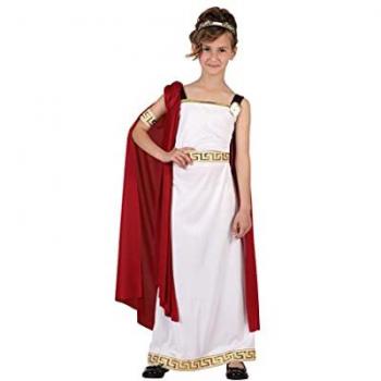 Disfraz de Romana Infantil con Capa Roja Talla 3-4 Años
