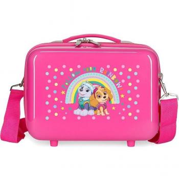 Neceser infantil Patrulla Canina Follow your rainbow adaptable 9L Rosa ABS