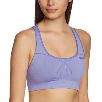Odlo Bustier Sports Bra Seamless Top Medium - Sujetador deportivo para mujer, color morado, talla M