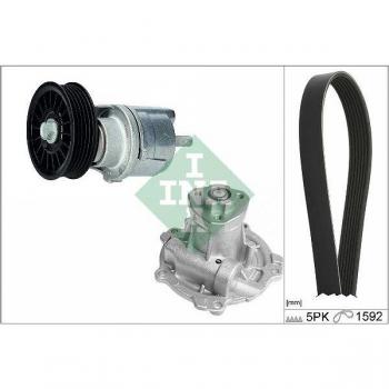 Bomba de agua + kit de correa poli V INA 529 0161 31 para VOLKSWAGEN: Passat & AUDI: A4, A6