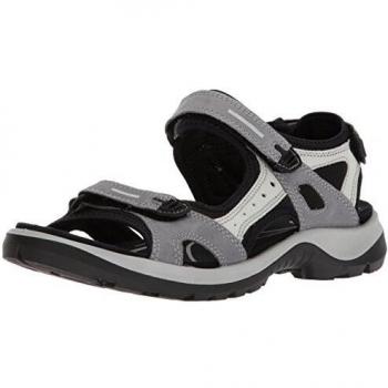 Ecco Women's Offroad Nubuck Outdoor Sandals - Titanium Grey Size 41 EU