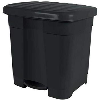TIENDA EURASIA® Cubo de Basura con Pedal para Cocina - 46L - Material de Plastico Reciclado Ecológico - Medidas: 45x41x47 cm - 2 Divisiones Interiores