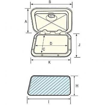 Nuova Rade Boitier pour Radio VHF 165x285mm, Blanc