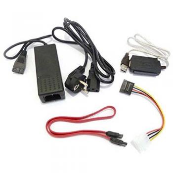 OcioDual Cable Adaptador Ide Sata 2.5/3.5 A Usb Conversor Disco Duro Hdd Dvd Alimentacion