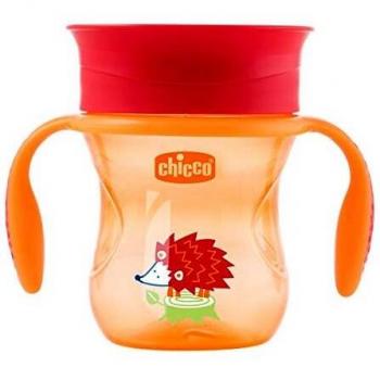 Chicco Vaso Infantil Perfect, Vaso Antiderrame de 200 ml, Vaso Aprendizaje para Bebés +12 Meses para Aprender a Beber, con Válvula de Silicona y Asas Extraíbles, sin BPA – Verde o Naranja