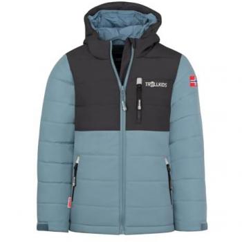 Trollkids Hemsedal Xt Chaqueta de Esquí e Invierno para Niños, Acero Azul/Negro, Talla 116