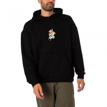Hugo Boss Diblossomy Oversized Hoodie for Men - Black - Size L