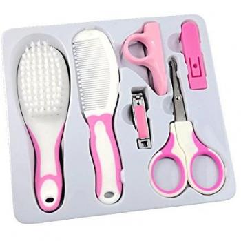 BoundleJoy 6 Essential Grooming Kit Cepillo de peine de bebé Cursores de uñas Tijeras