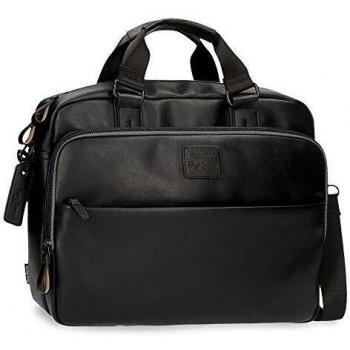 Maletín para Portátil 15.6 Pepe Jeans Pepe Jeans Vegan Negro, 40 x 30 x 8 cm