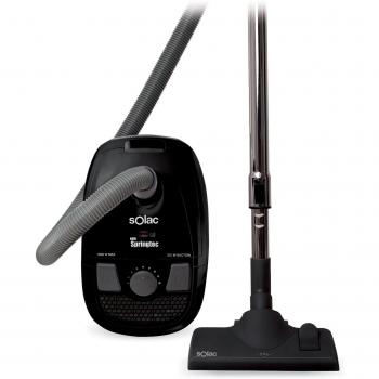 Solac New Springtec Parquet AB2751 - Aspirador de trineo, 2000 W, 350 W de succión, tubo metálico telescópico, 2.5 l de capacidad