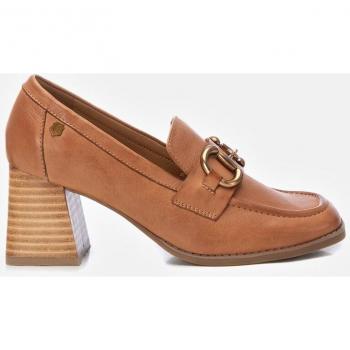 Mocasines de mujer de piel con suela de goma