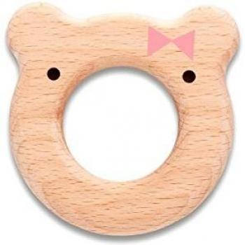 Suavinex 303558 - Mordedor de madera de haya natural, color rosa