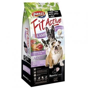PANZI Saco Perro BullDogs Cordero, Manzana, Arroz, Pescado, 1,5 kg, Perro