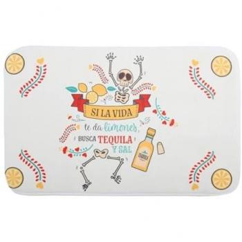 Alfombra de Baño Microfibra Estampado Tequila Halloween 45x75cm