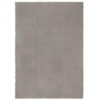 Alfombra rectangular de algodón gris 80x160 cm