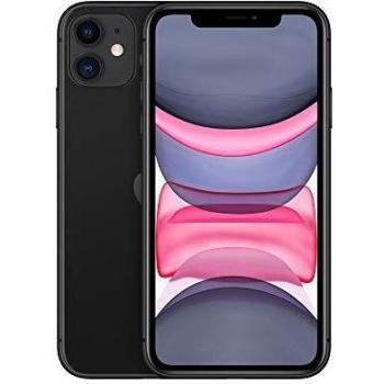 Apple iPhone 11, 64GB, Negro, Pantalla de 6.1, Cámara de 12MPx, Procesador A13 Bionic