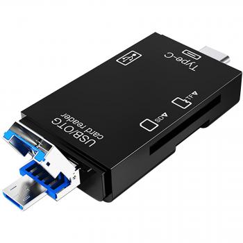 Lector de Tarjetas Vakoss 6 en 1 USB A / Micro USB / USB C / SD / Micro SD - TC-R425X