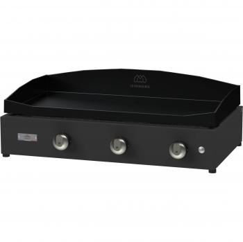 Plancha a Gas Vintage Le Marquier 375 con 3 Quemadores y Potencia de 7,2 kW - 75 x 40 cm