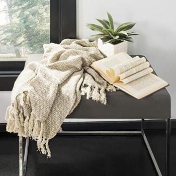 Safavieh Danita Throw Blanket Beige