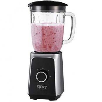 CAMRY CR 4077 - Batidora de vaso con vaso de cristal de 1,5 l, batidora de alto rendimiento, molienda, picar hielo, función pulso, cuchillas de acero inoxidable, 2 velocidades, 1000 W