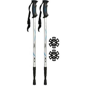 SCHREUDERS SPORT Abbey Ajustable Bast&Oacuten de Senderismo, Unisex, Silver/Blue/Black, Talla única