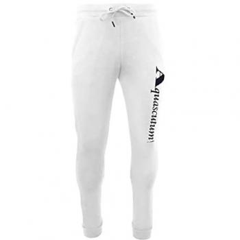 Aquascutum Men's White Cotton Sweat Pants - Size 2XL