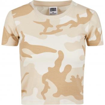 Urban Classics Women's Cropped Camo T-Shirt - Sand Camo - XS to XL