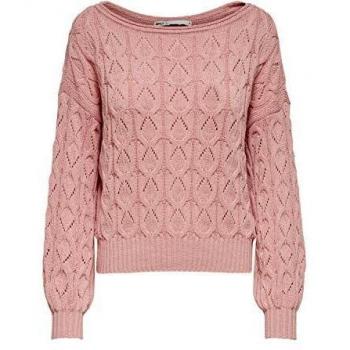 Only Onlfbrynn L/s Structure Pullover CC Knt Suéter pulóver, Rose Smoke, M para Mujer