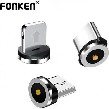 Adaptador Magnético FONKEN para Carga y Conexión de iPhone y Samsung, Conector Antipolvo, Cable de Carga Magnético