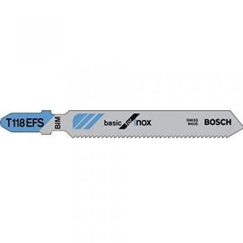 Bosch Professional 5x Hojas de sierra de calar T 118 EFS Basic for Inox